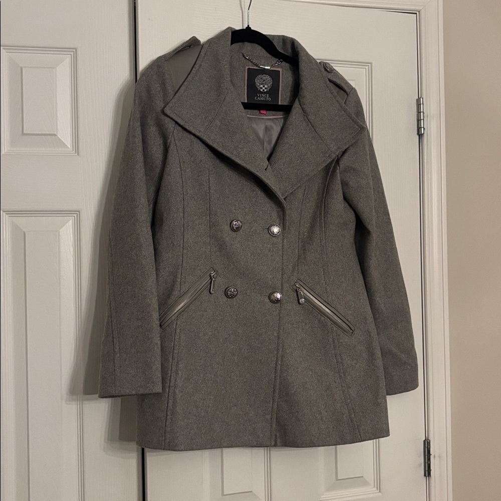 Vince Camuto | S | Gray Wool Blend Coat/ Jacket - Picture 3 of 16